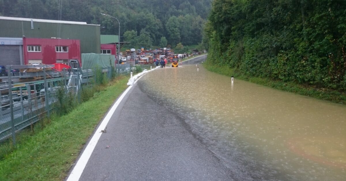 ENr-30 bis 34 05.08.2016 12:52 Uhr – WOLFURT >> Hochwasserlage